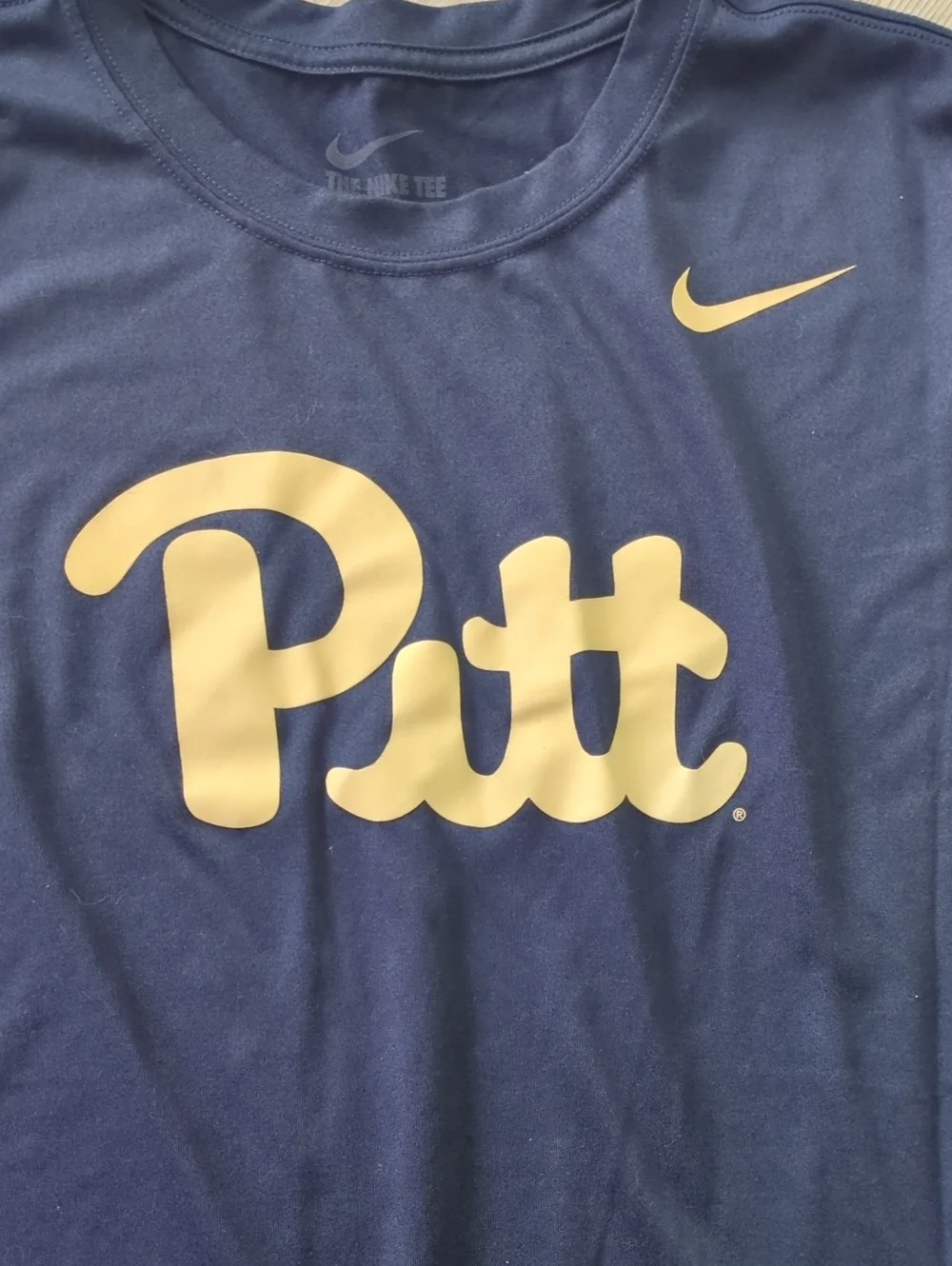 Nike Dri-FIT Pitt Panthers Performance T-Shirt Navy Gold Men's Large NCAA